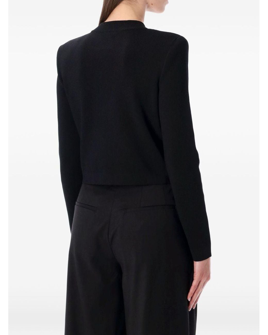 Balmain Black Buttoned Crewneck Cardigan