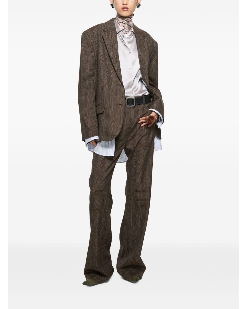 Acne Gray Wool Blend Trousers