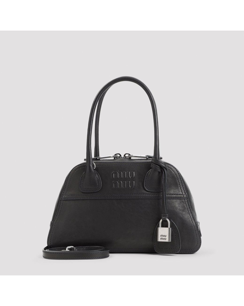 Miu Miu Black Vivian Nappa Shoulder Bag