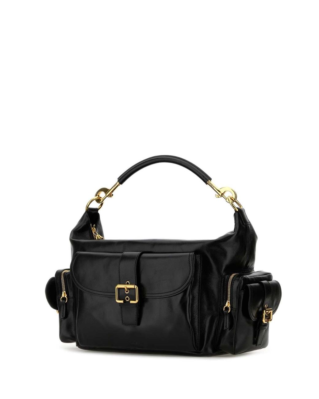 Chloé Black Leather Large Shopping Bag