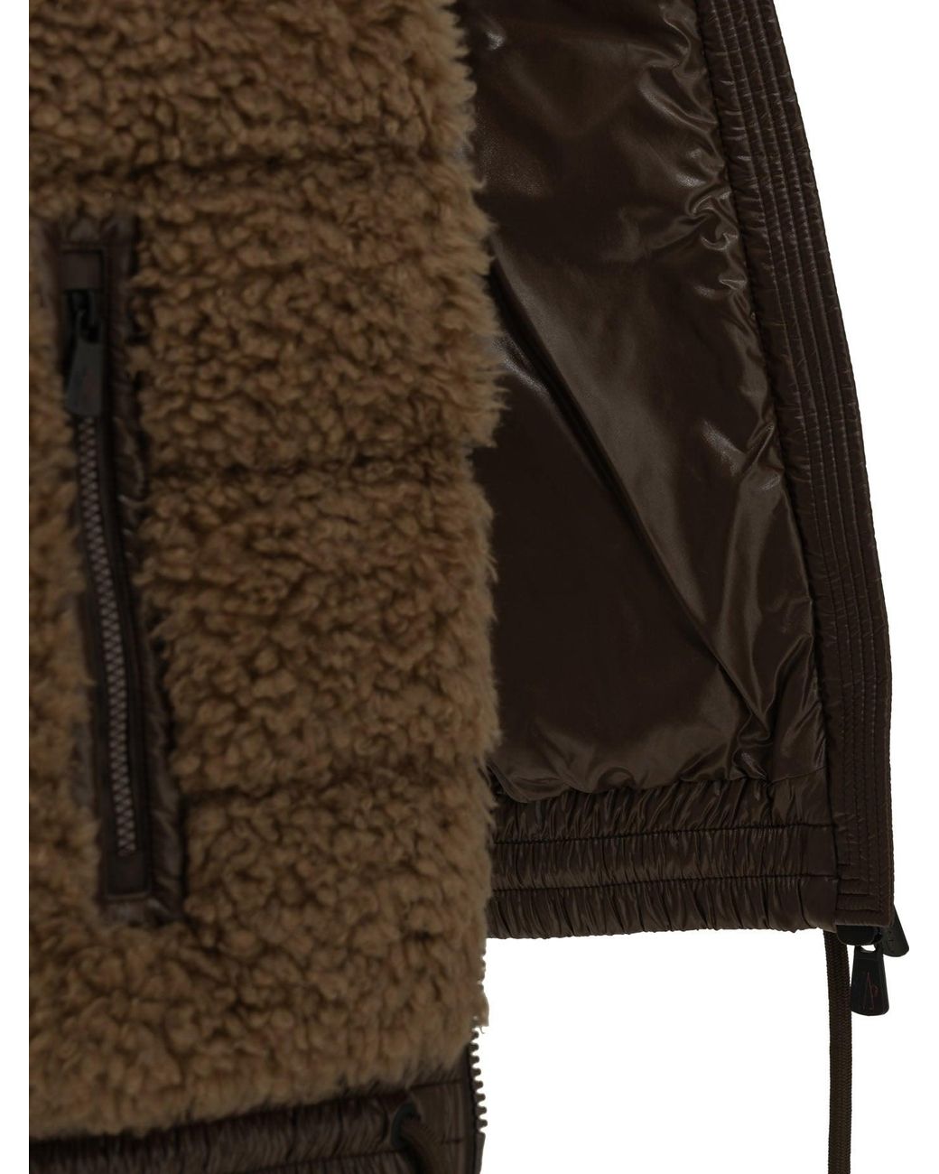 Moncler Brown Sleeveless Teddy Jacket