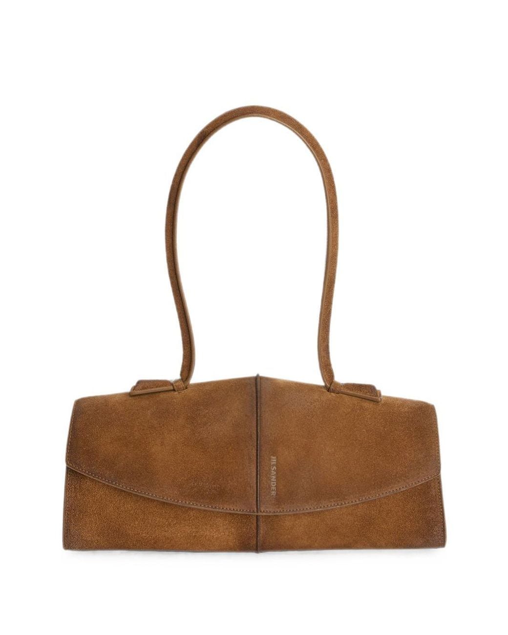Jil Sander Brown Linea Suede Leather Shoulder Bag