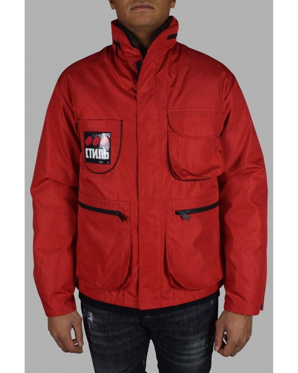 Heron Preston Red Down Jacket