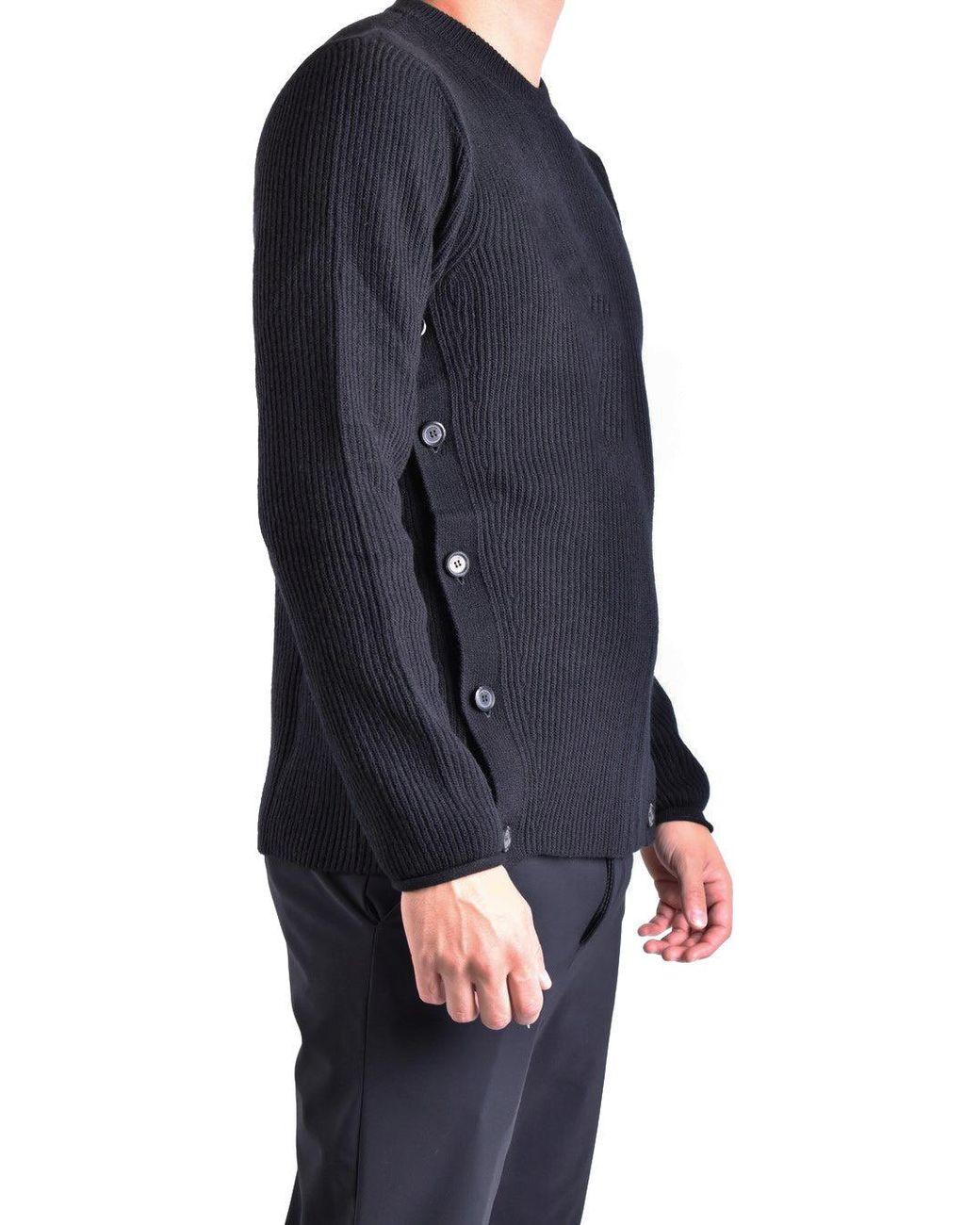 Moschino Black Round-Neck Knitwear for men