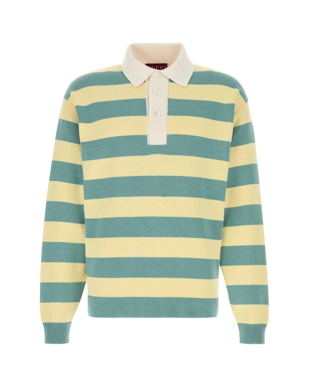 Gucci Green Embroidered Silk Blend Polo Shirt