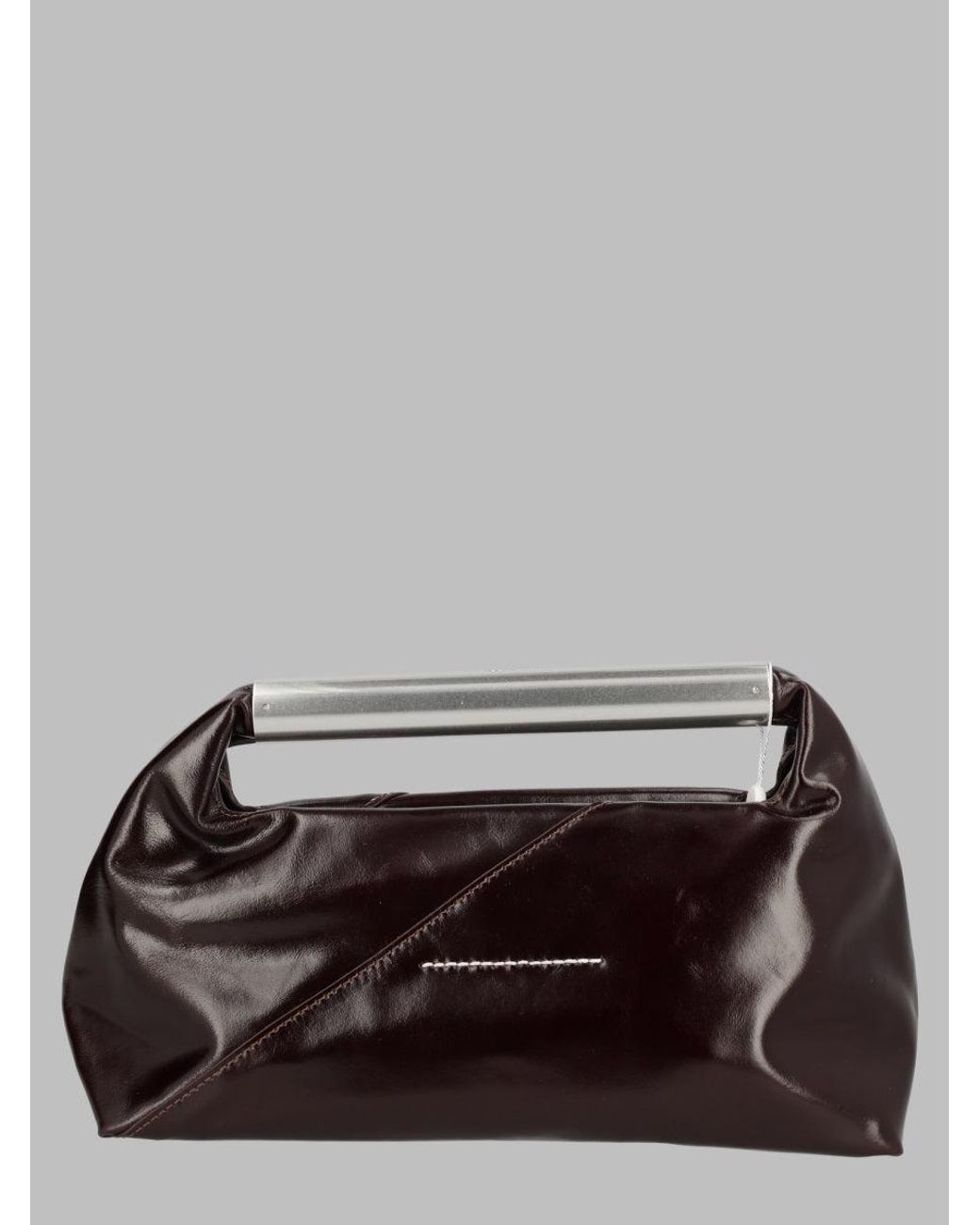 MM6 by Maison Margiela Gray Metal Handle Top Handle Bag