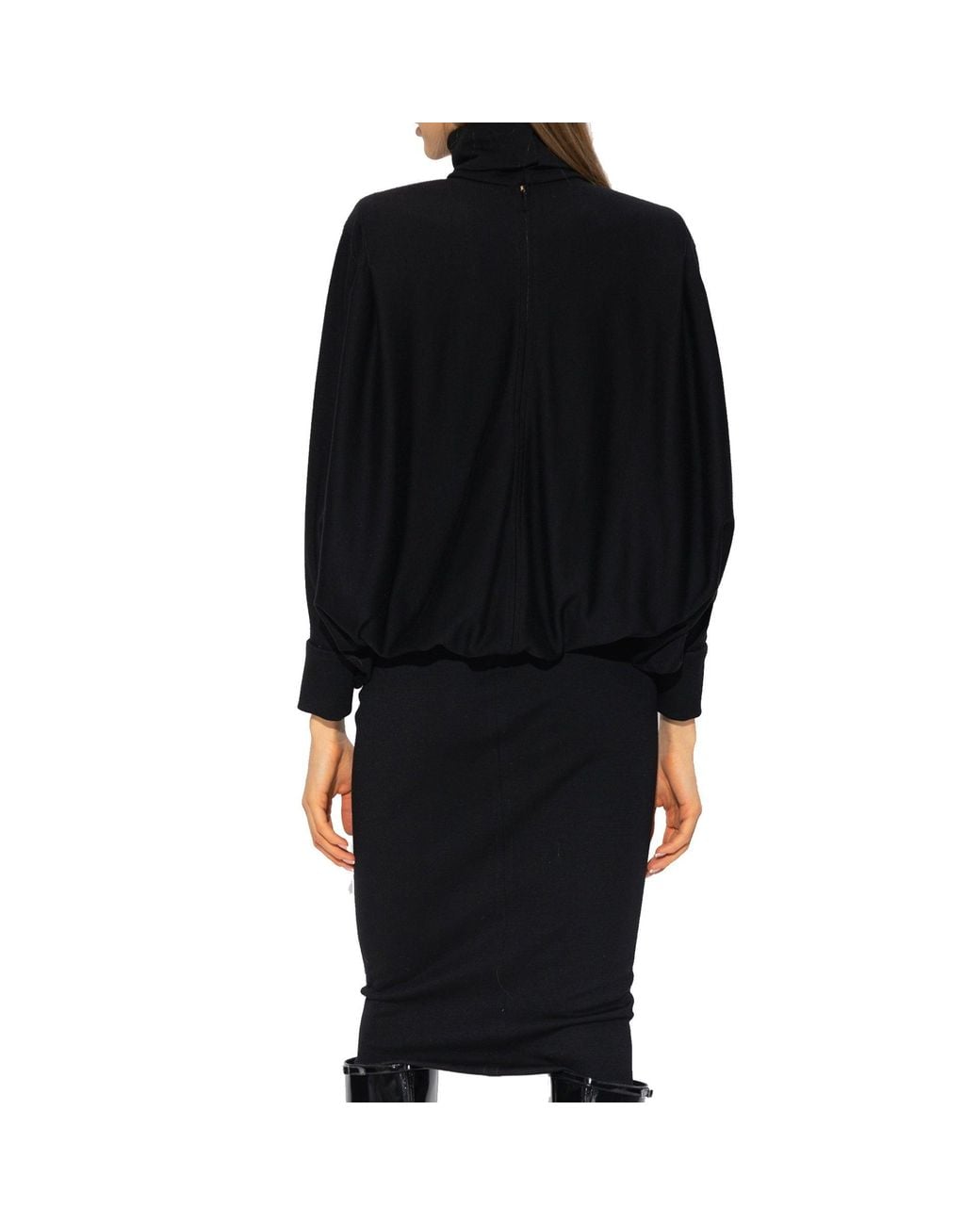 Vestido de lana de Saint Laurent de color Black