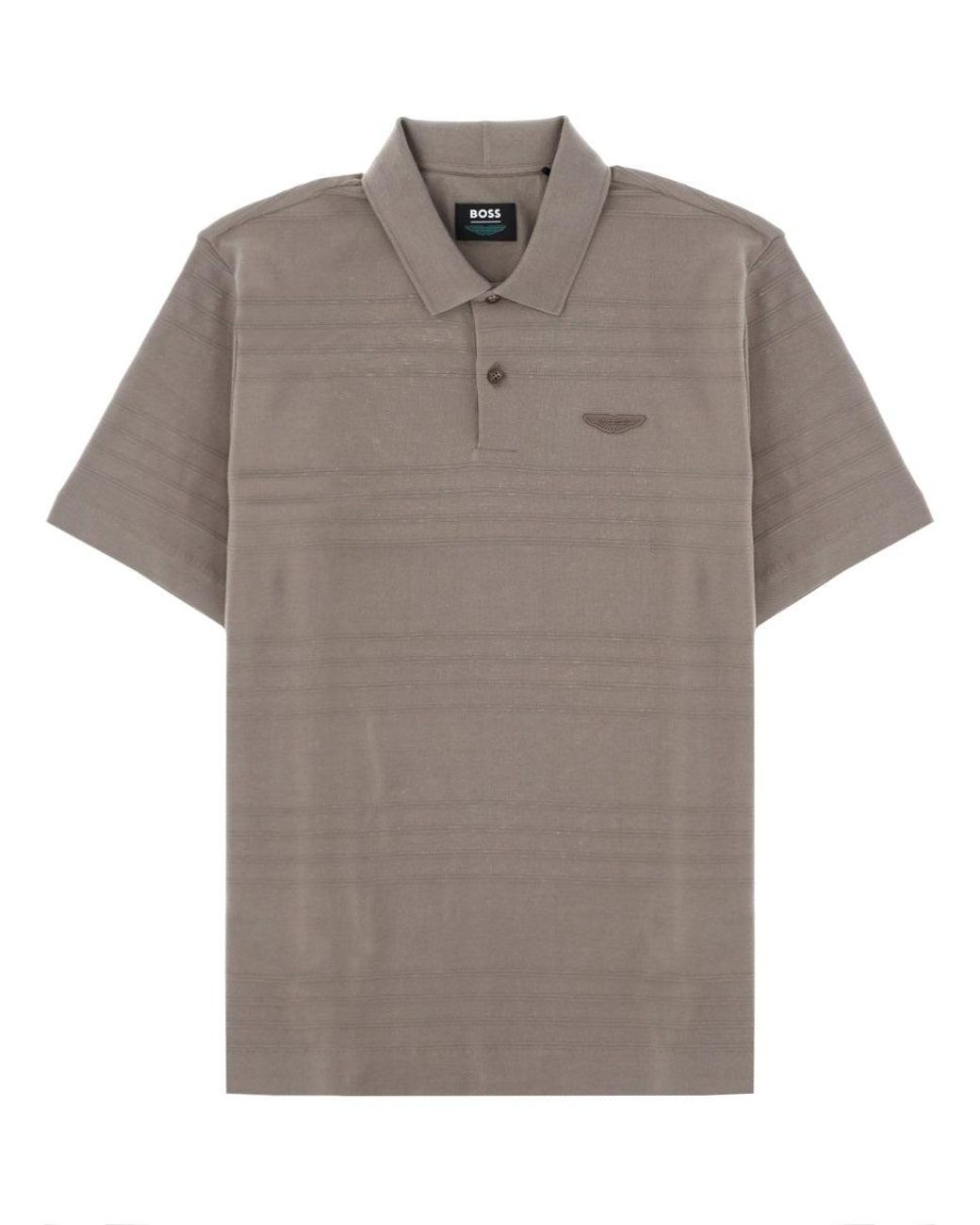 Boss Gray Polo Con Logo