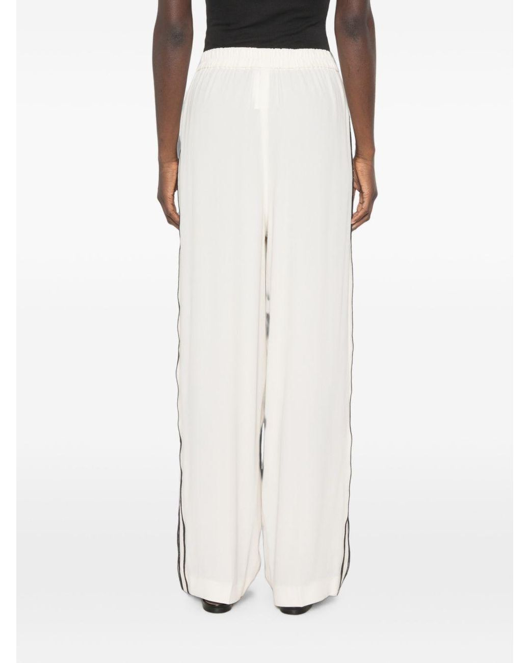 Fabiana Filippi White Silk Blend Trousers