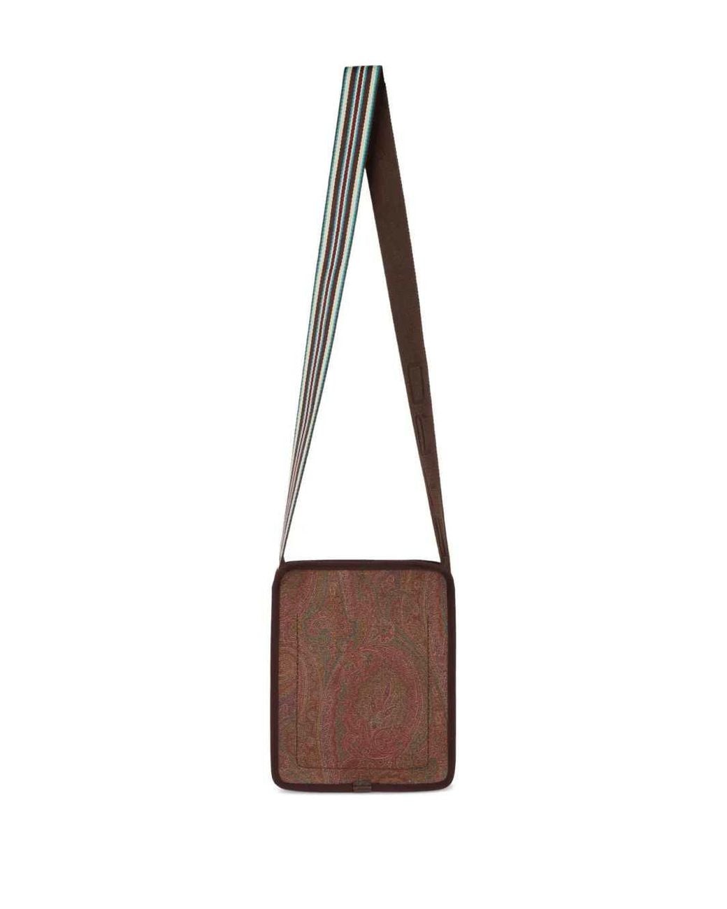 Etro White Small Arnica Shoulder Bag With Paisley Print
