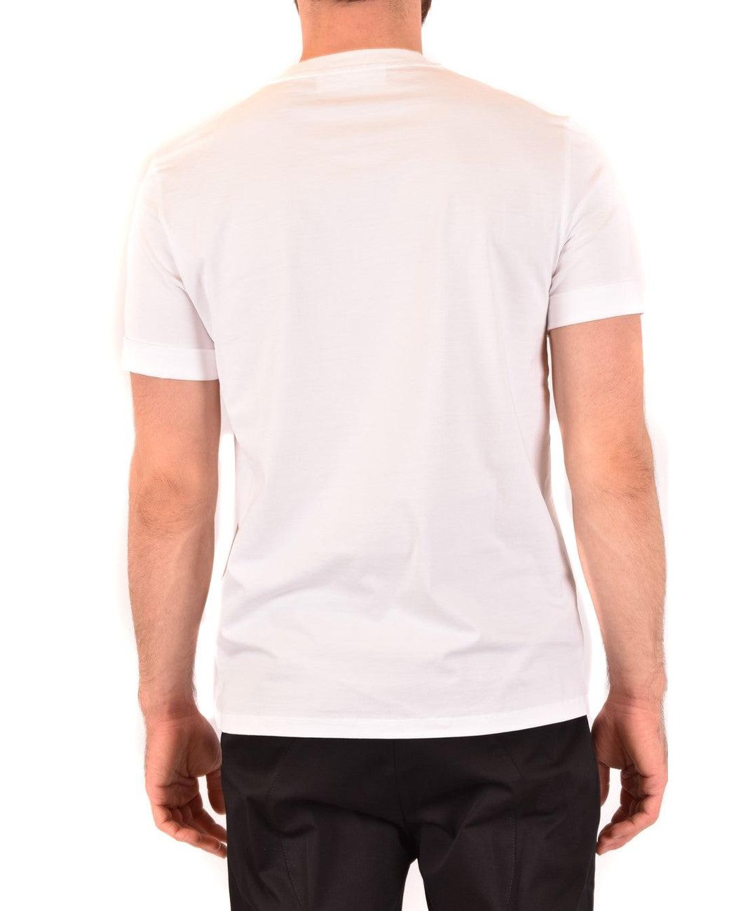 Neil Barrett White Short-Sleeved Crew Neck T-Shirt With Graphic Print for men