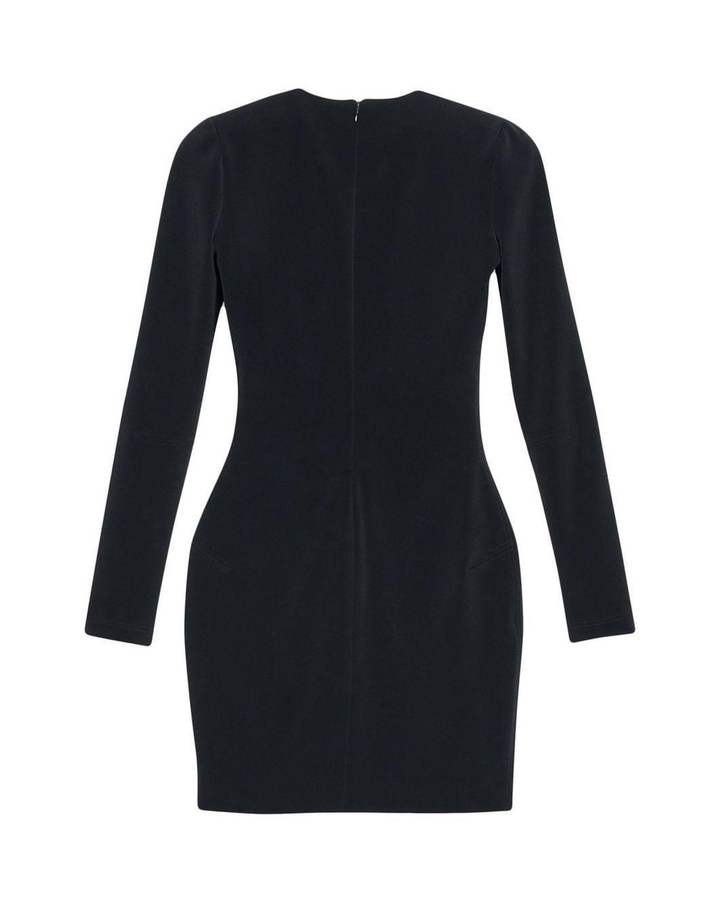 Balenciaga Black Solid Mini Dress