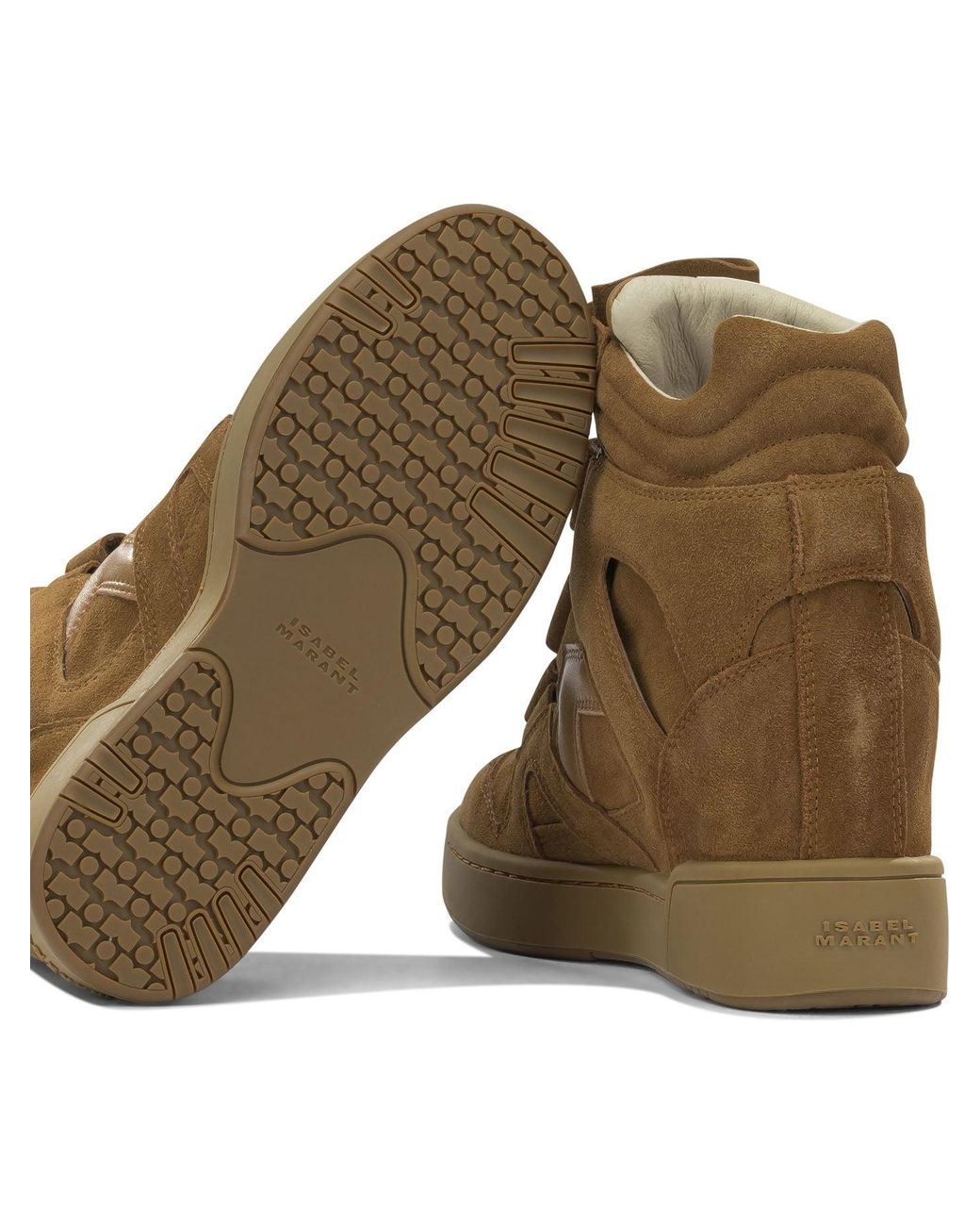 Isabel Marant Brown Im3 High-Top Suede Sneakers