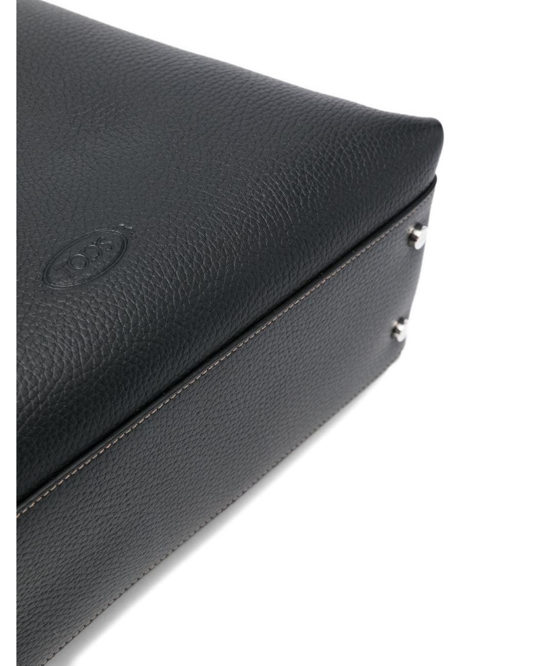 Tod's Black Small Leather Tote Bag