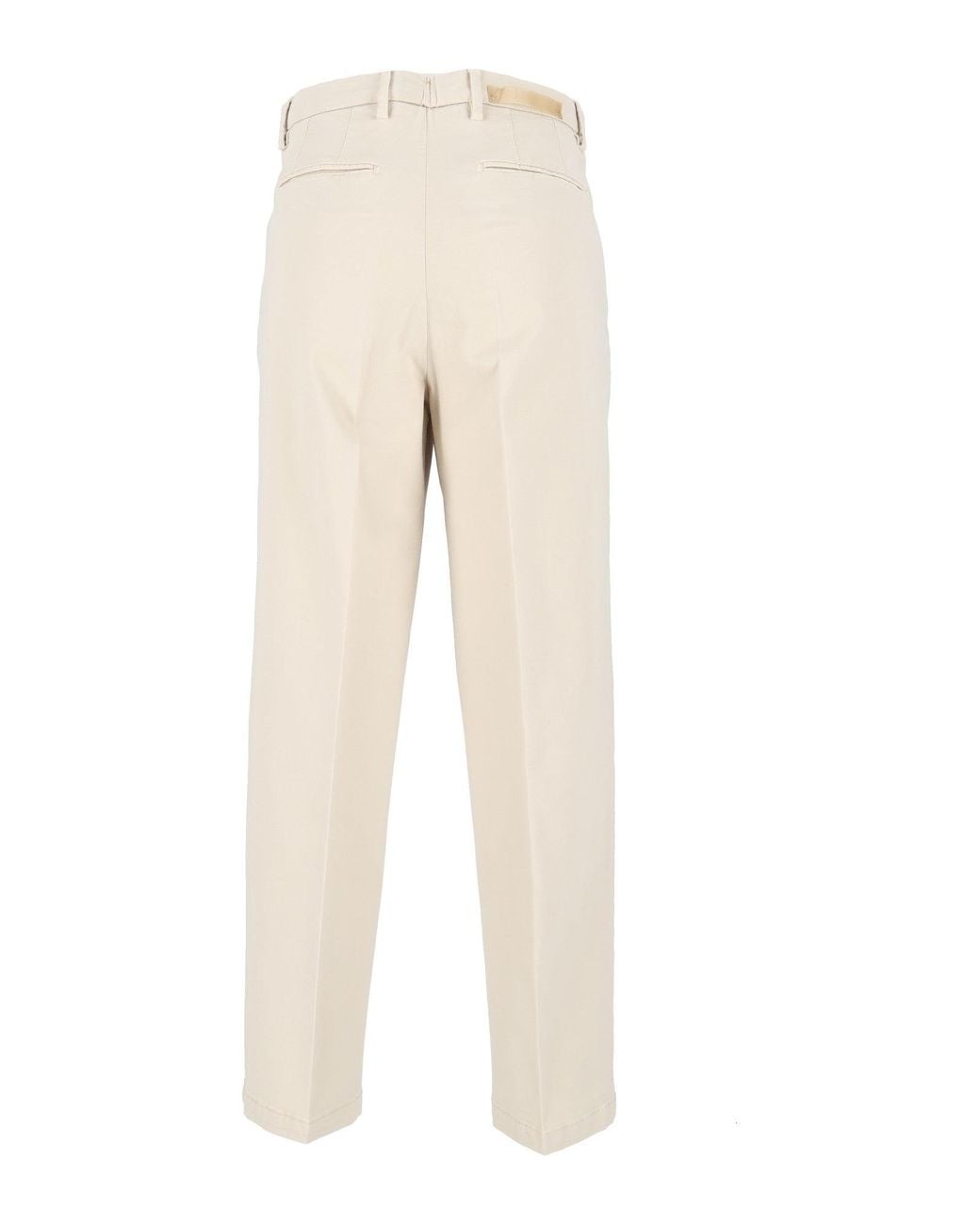 BRIGLIA Natural Mid-Rise Minimalist Straight-Leg Pants