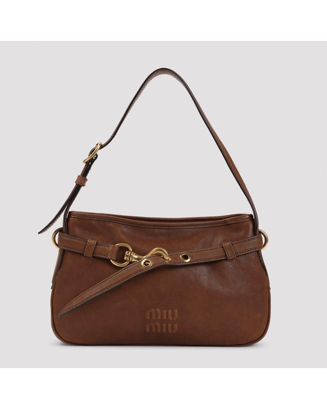Miu Miu Brown Rovere Shoulder Bag