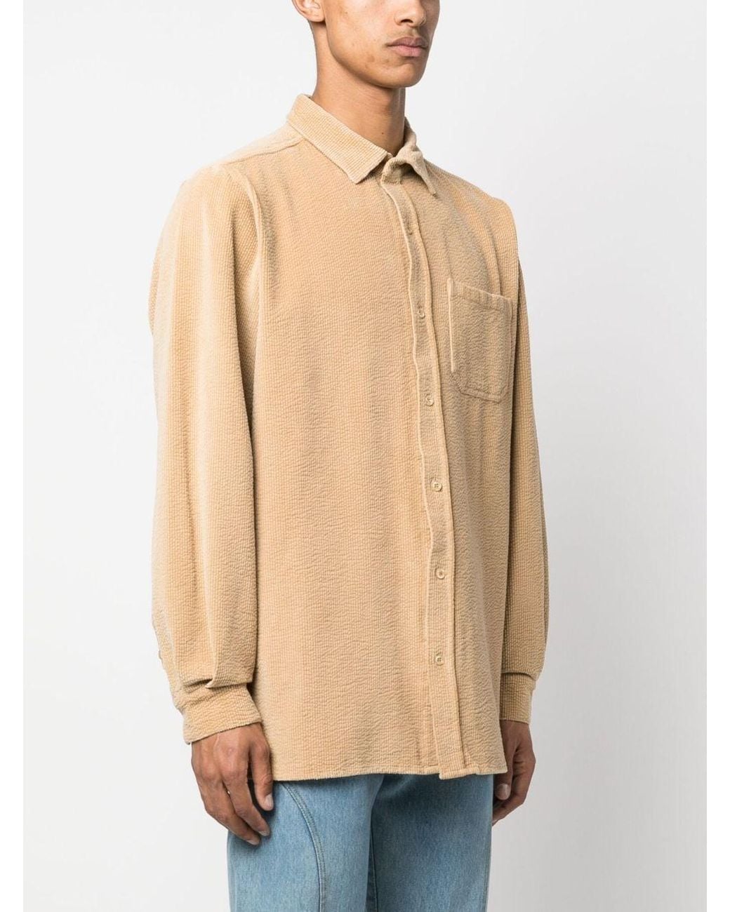 ERL Blue Corduroy Shirt Woven