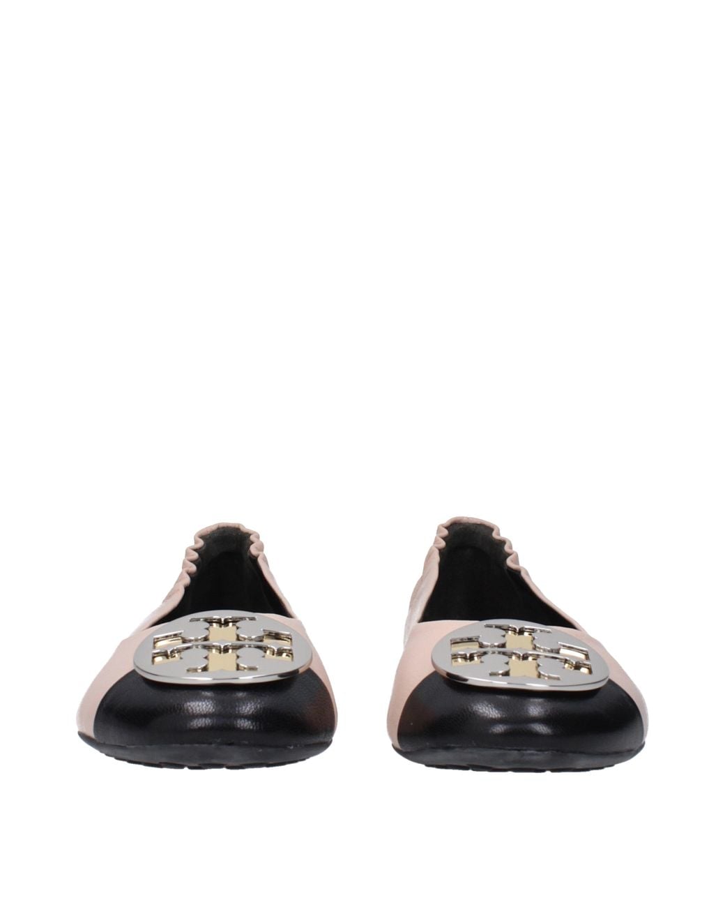 Tory Burch Brown Ballerine Claire Donna Pelle Rosa/Nero