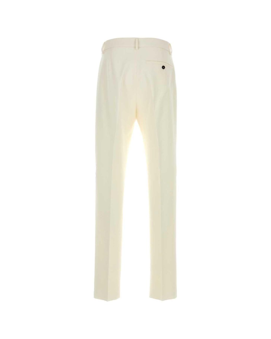 Ferragamo Natural Flat Front Pants for men