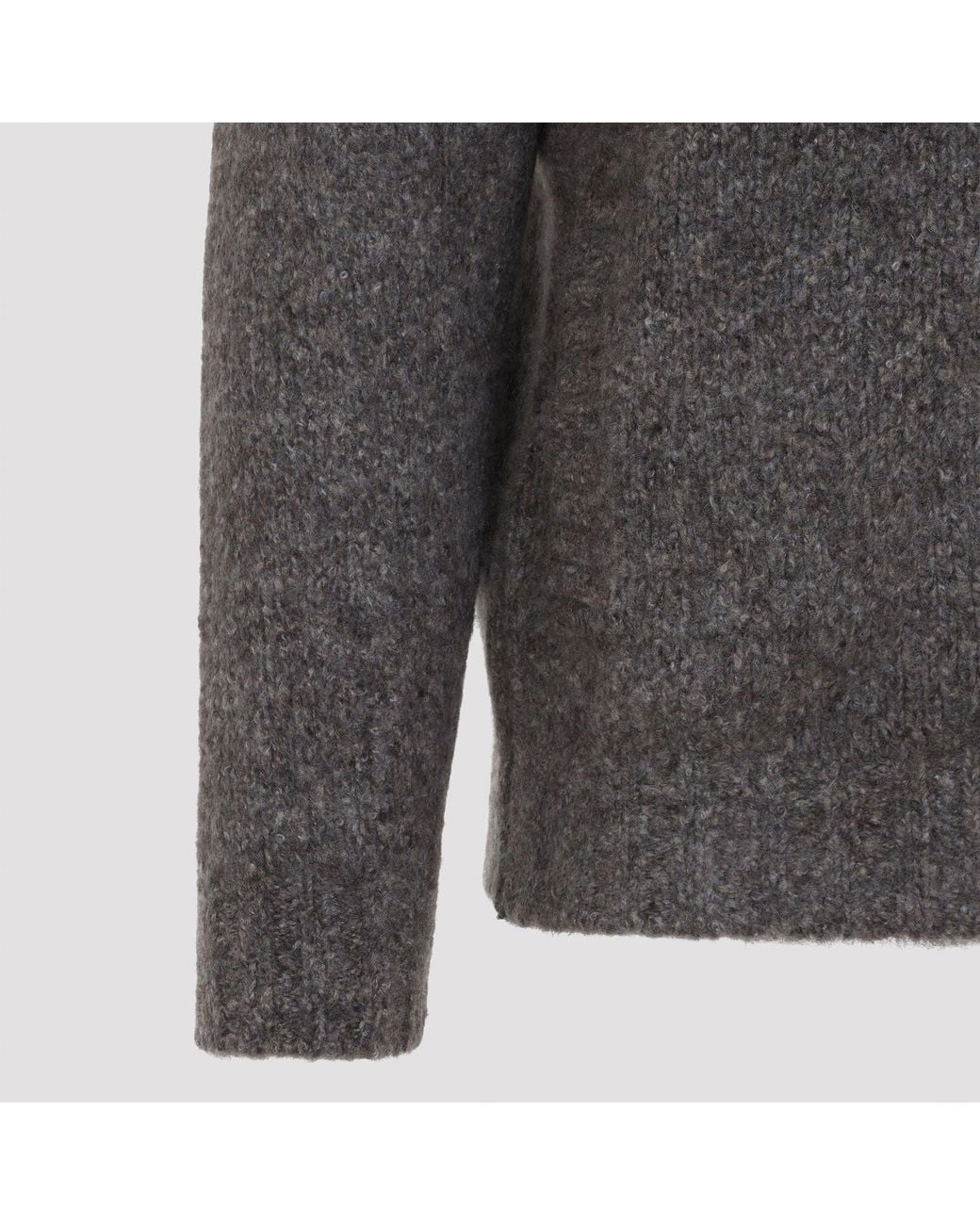 Brunello Cucinelli Gray Moro Cucinelli Full Zip Cardigan for men