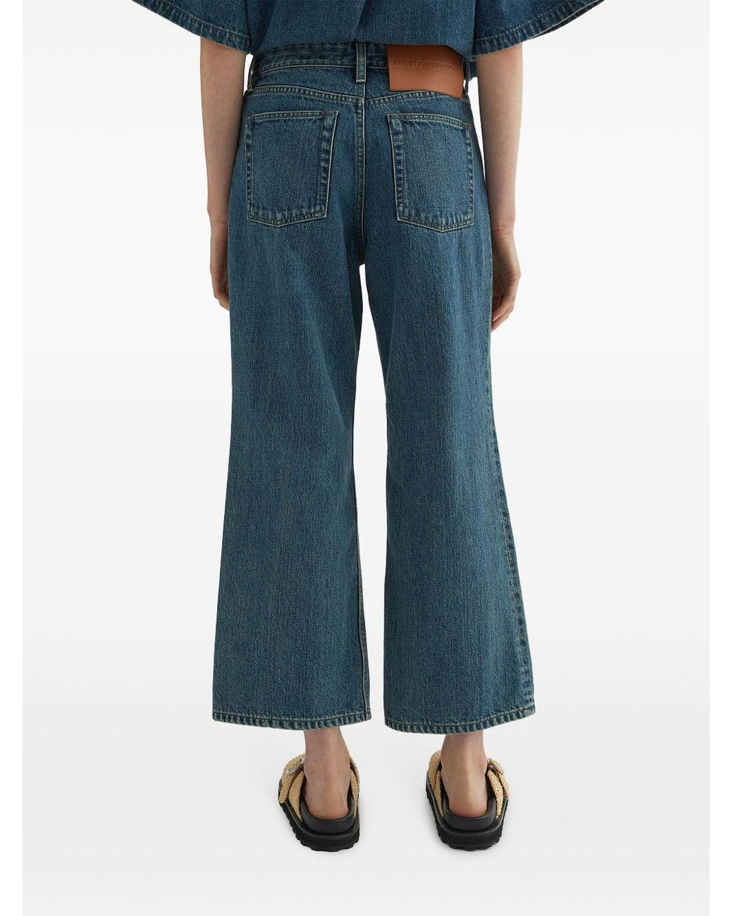 Jil Sander Flared Jeans in het Blue
