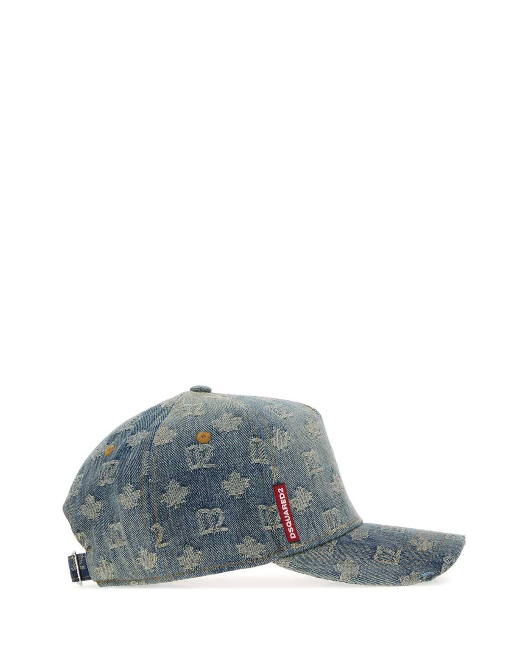 DSquared² Gray Dsquared Embroidered Denim Baseball Cap for men