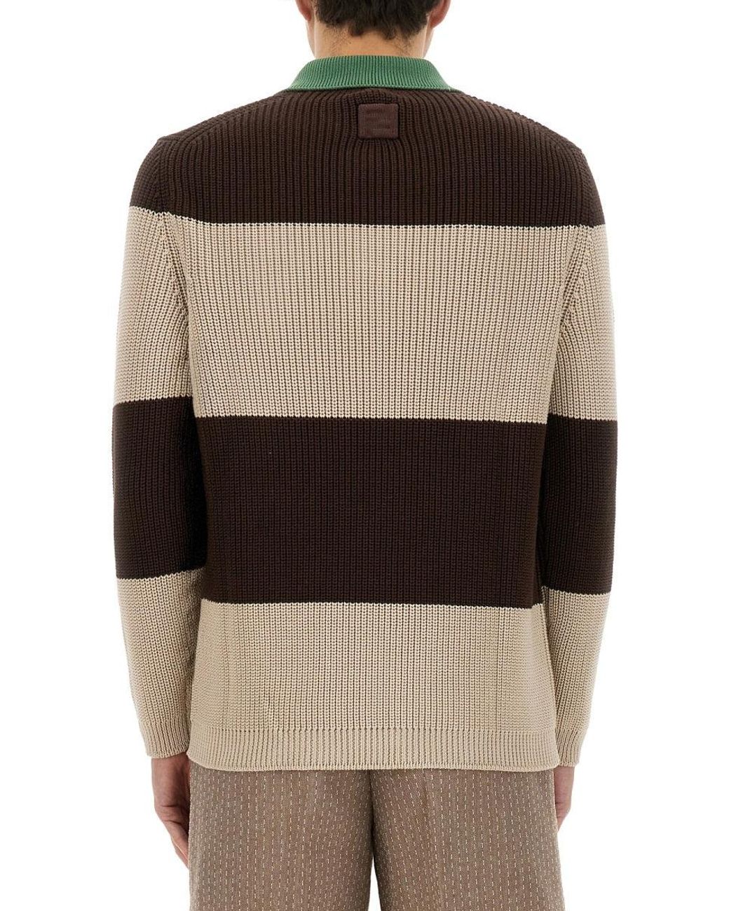 Fendi Black Jersey Polo
