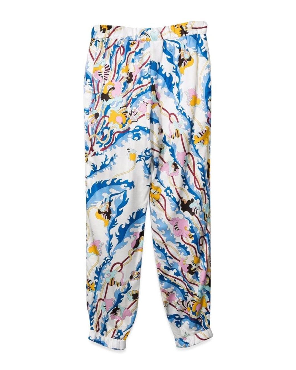 Emilio Pucci Blue Fabric Pants for men