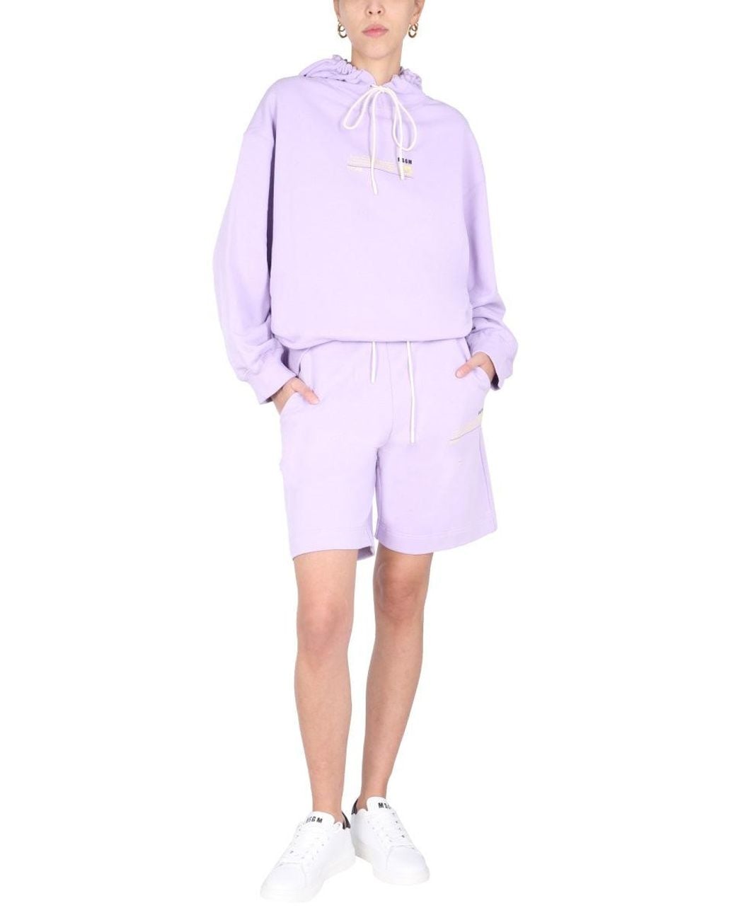 MSGM Pink Solid Shorts