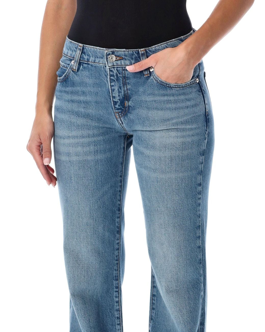 FRAME Blue The Off Duty Rodeo Jeans