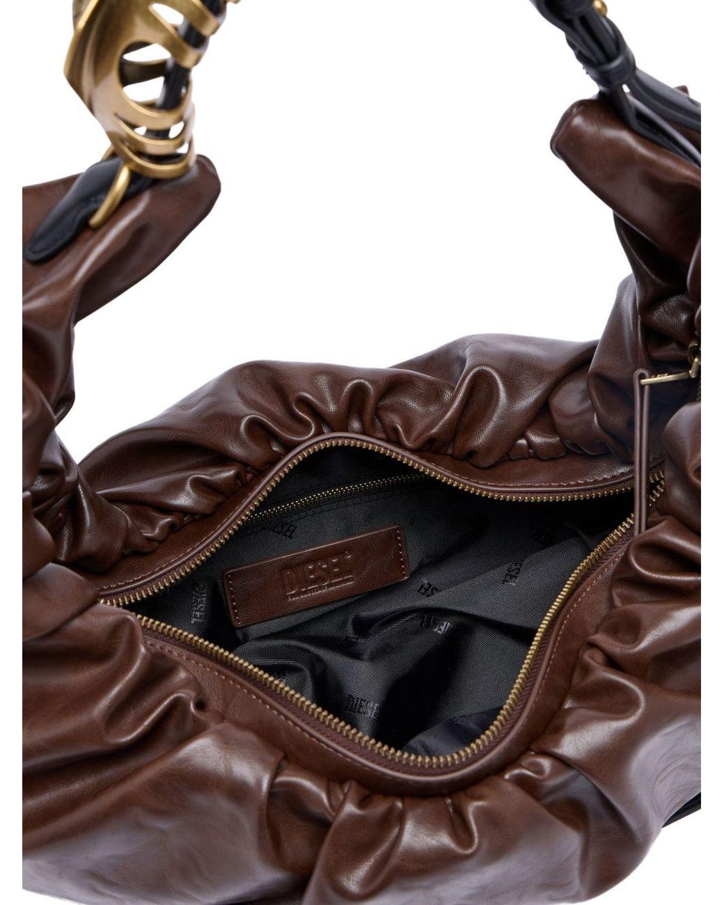 DIESEL Brown Große Hobo-Tasche von Grab