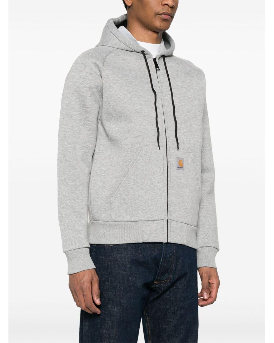 Carhartt Gray Cotton Blend Hoodie for men