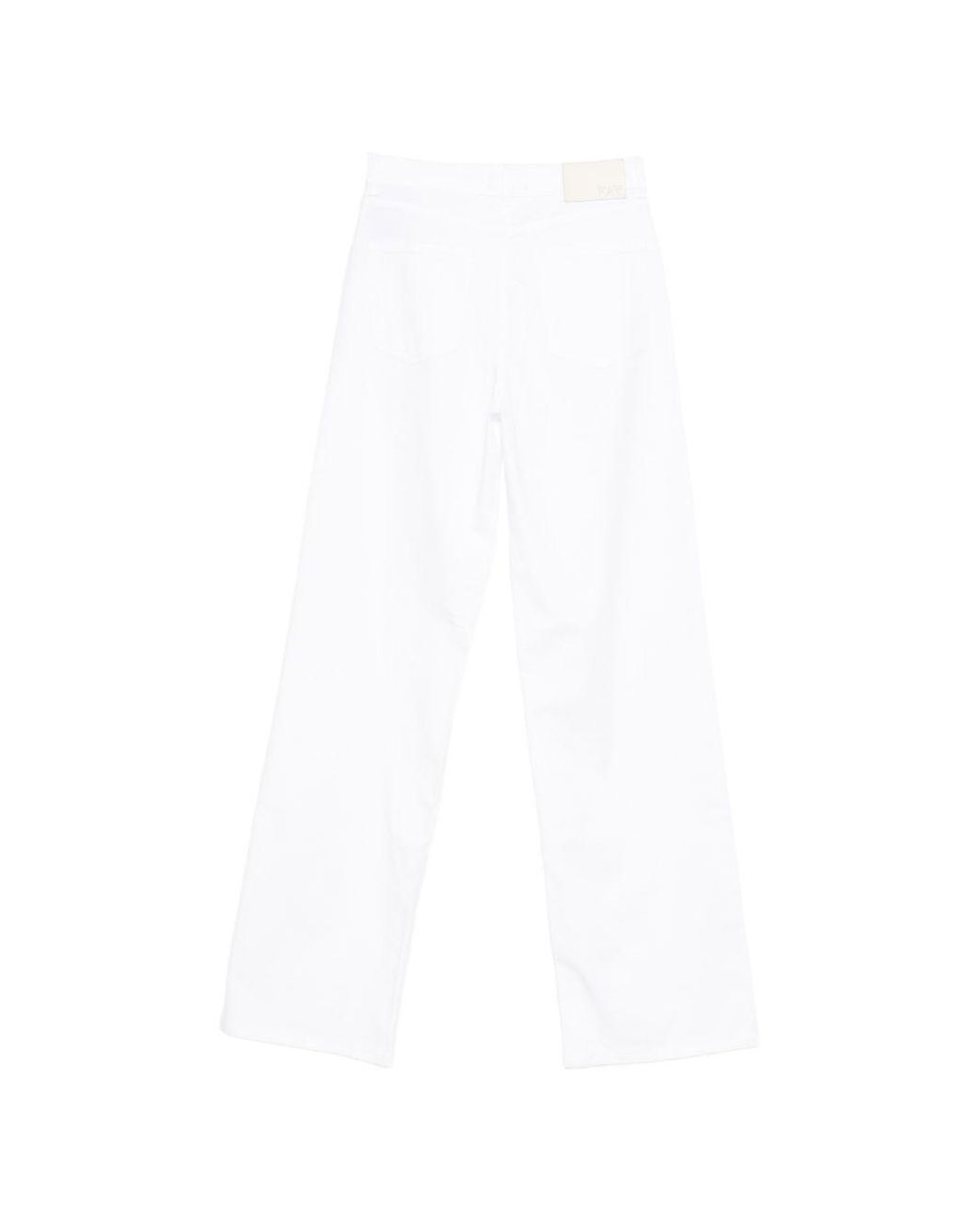 Fay White Denim Cotton Jeans