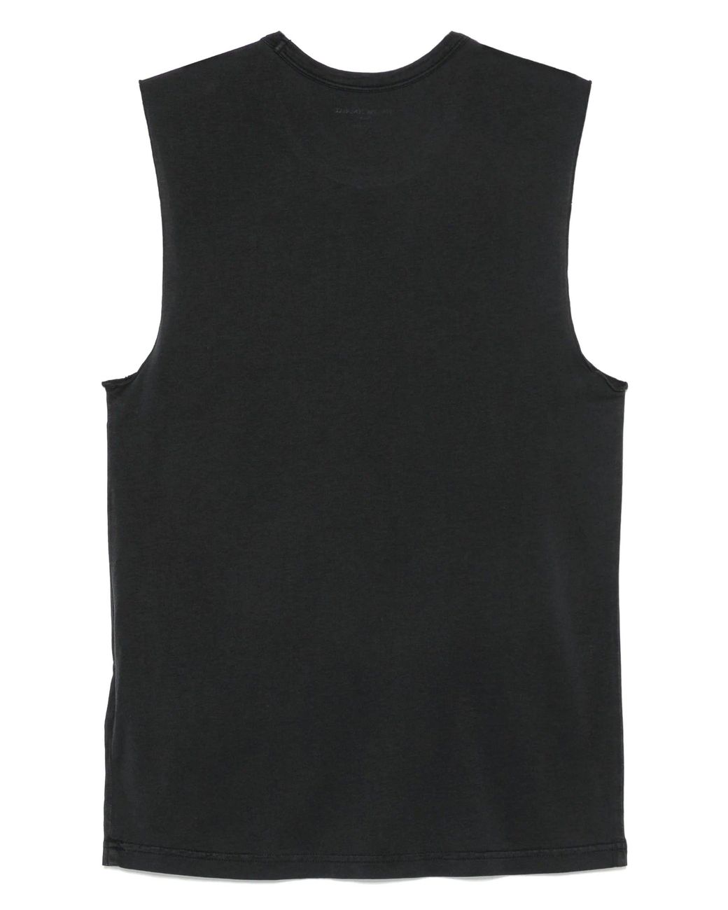 Officine Generale Black Tank Tee Pgmt Dye Lyocell Co Clothing