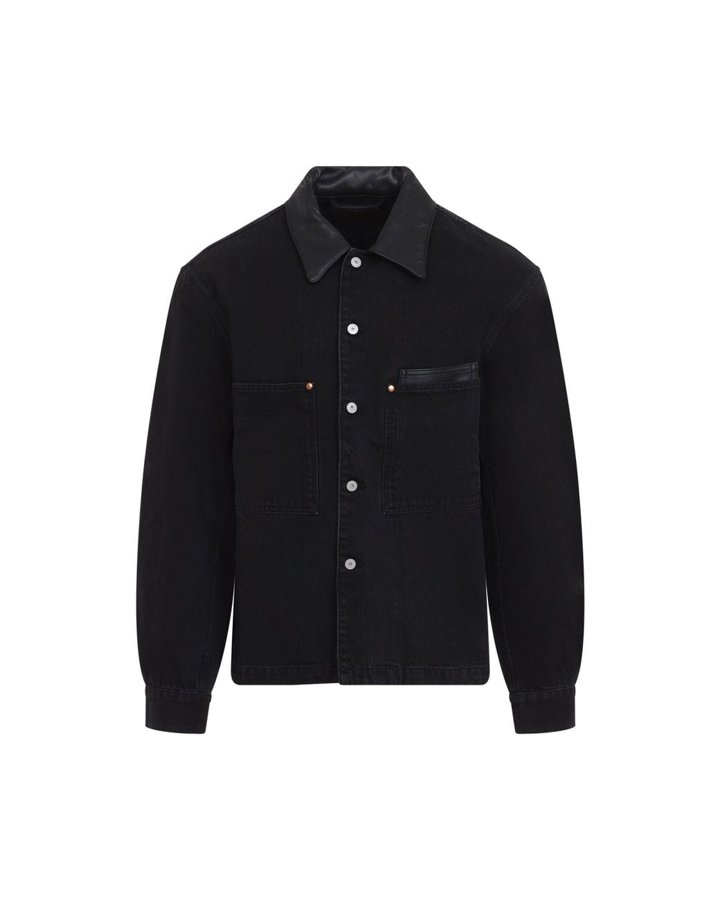 Lemaire Black Workwear Overshirt
