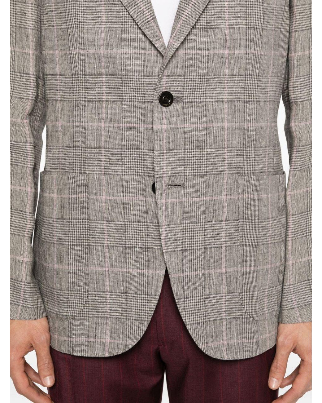 Boglioli Gray Line Double-Breasted Jacket
