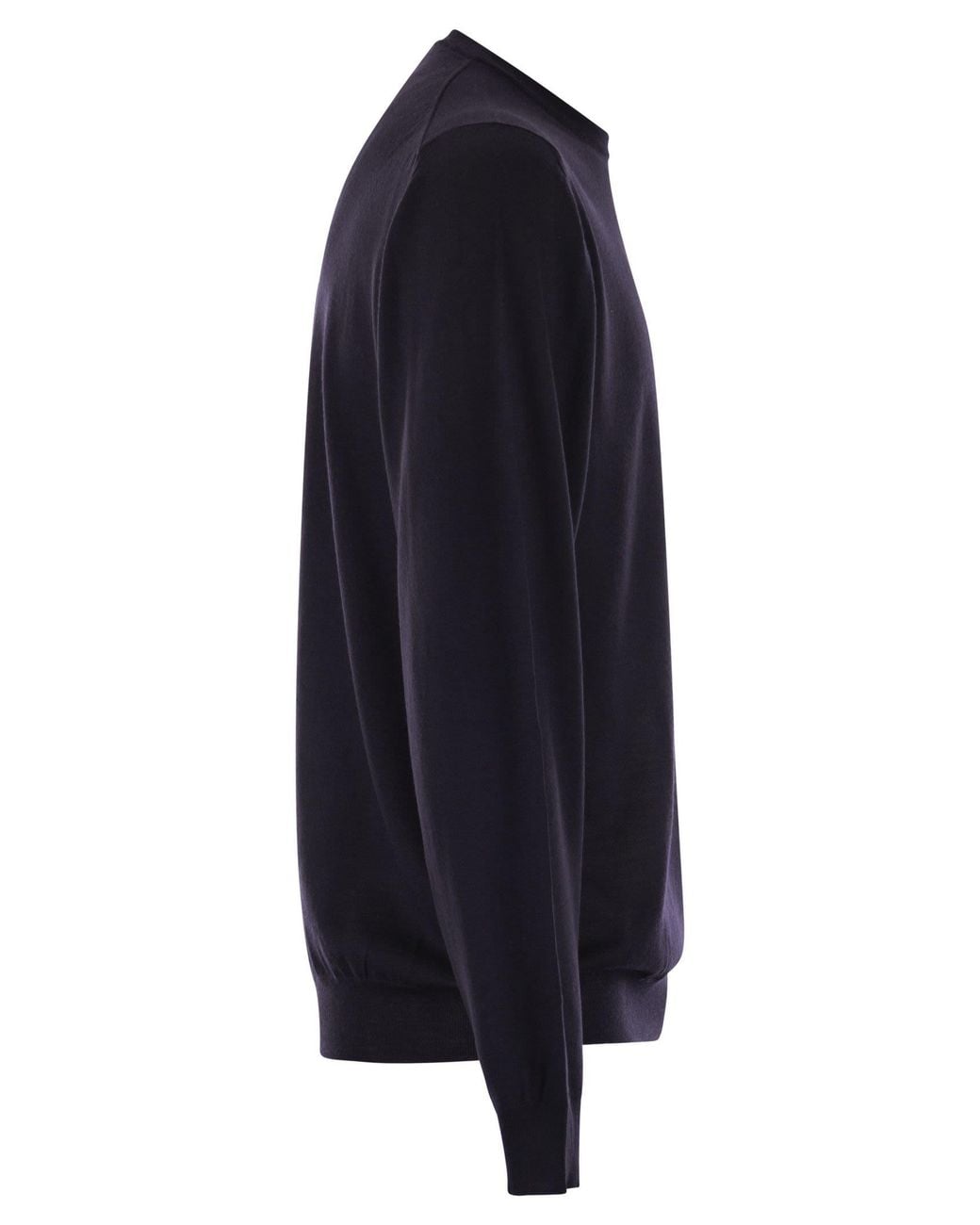 Fedeli Blue Argentina Crew Neck Sweater for men