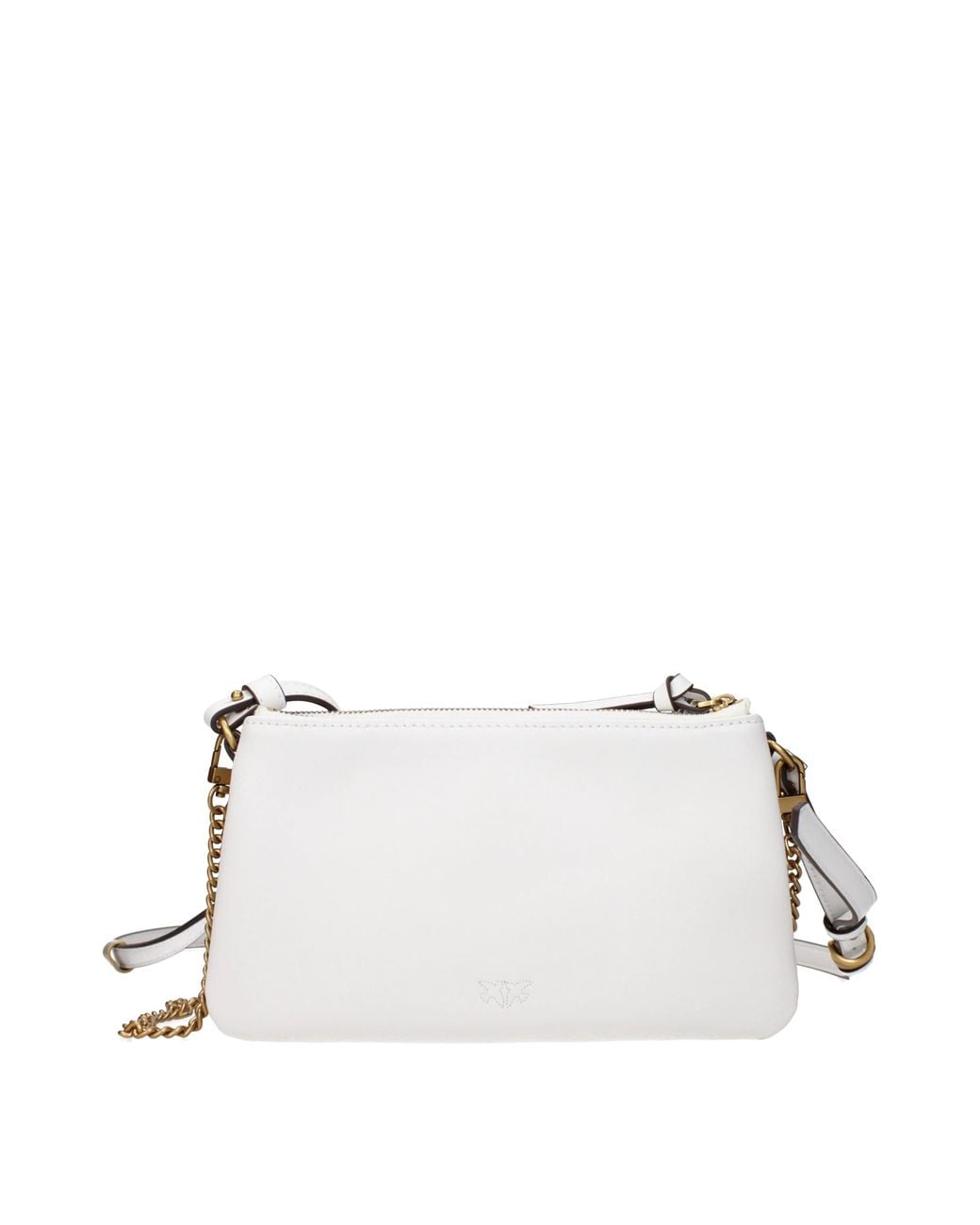 Pinko White Shoulder Bags Leather/Silk
