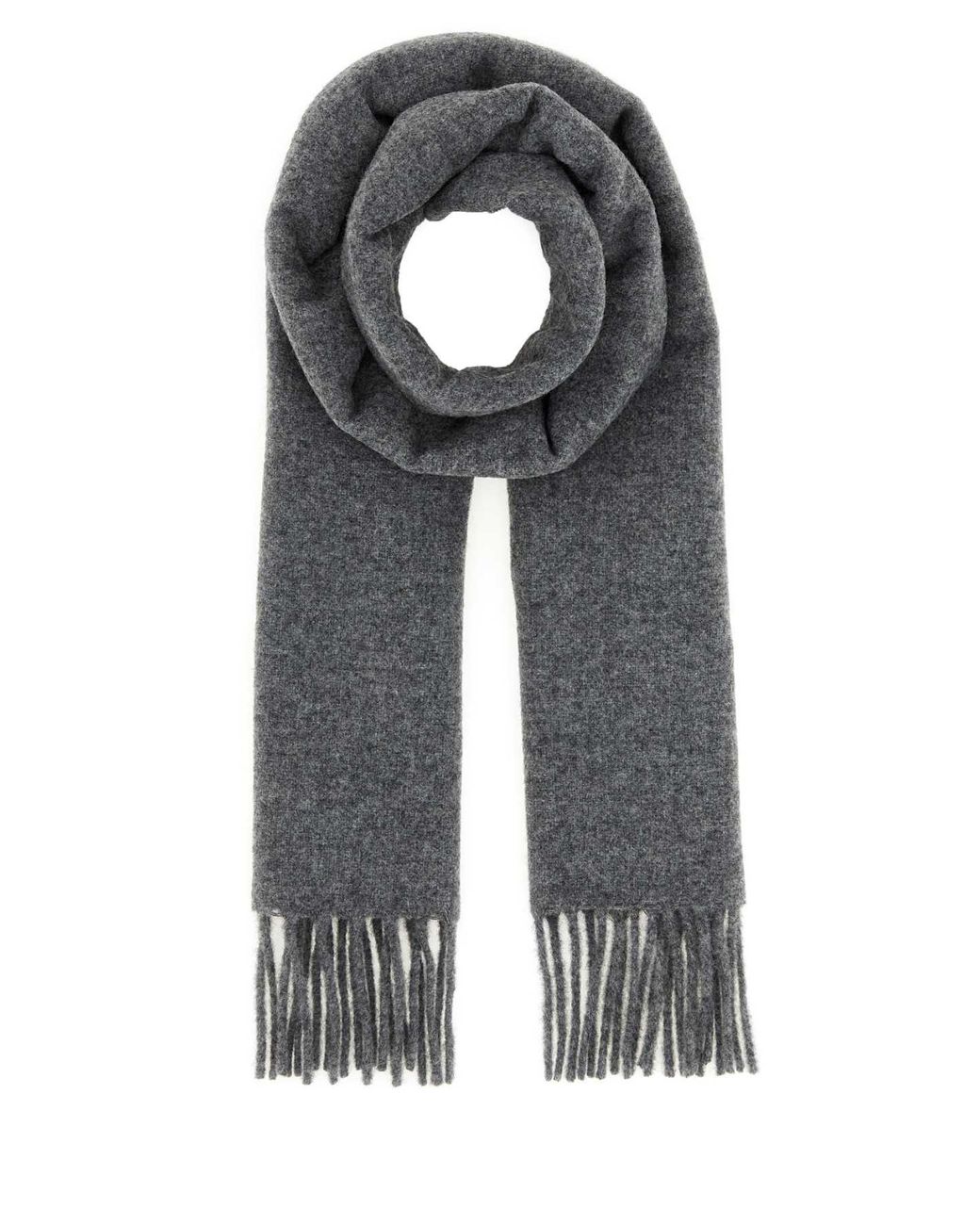 Jil Sander Black Dark Wool Scarf for men
