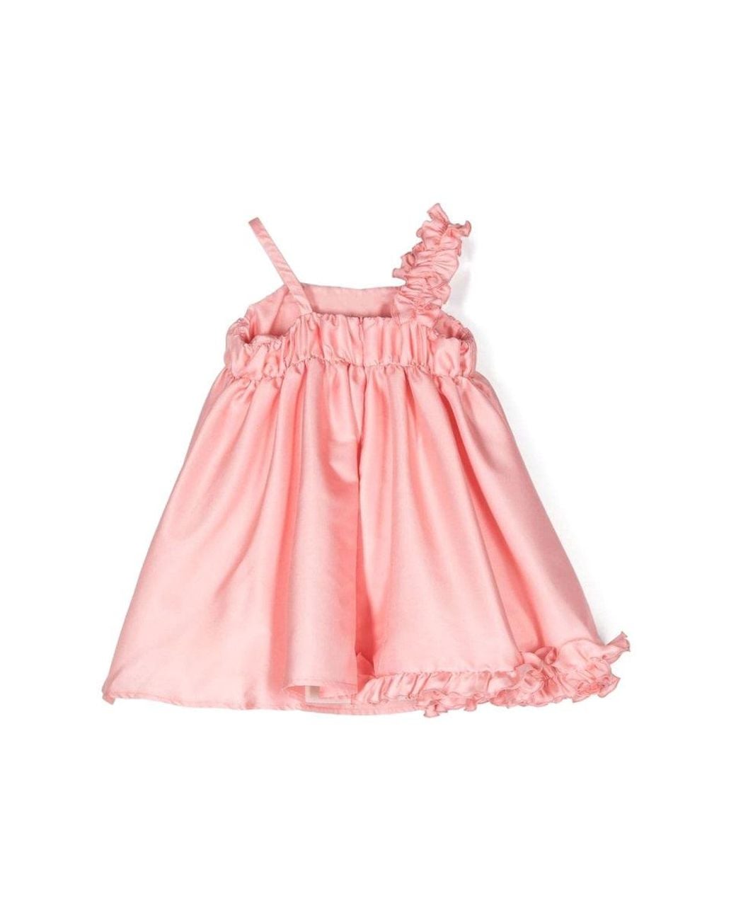 Mi.mi.sol. Pink Ruffled Satin Dress