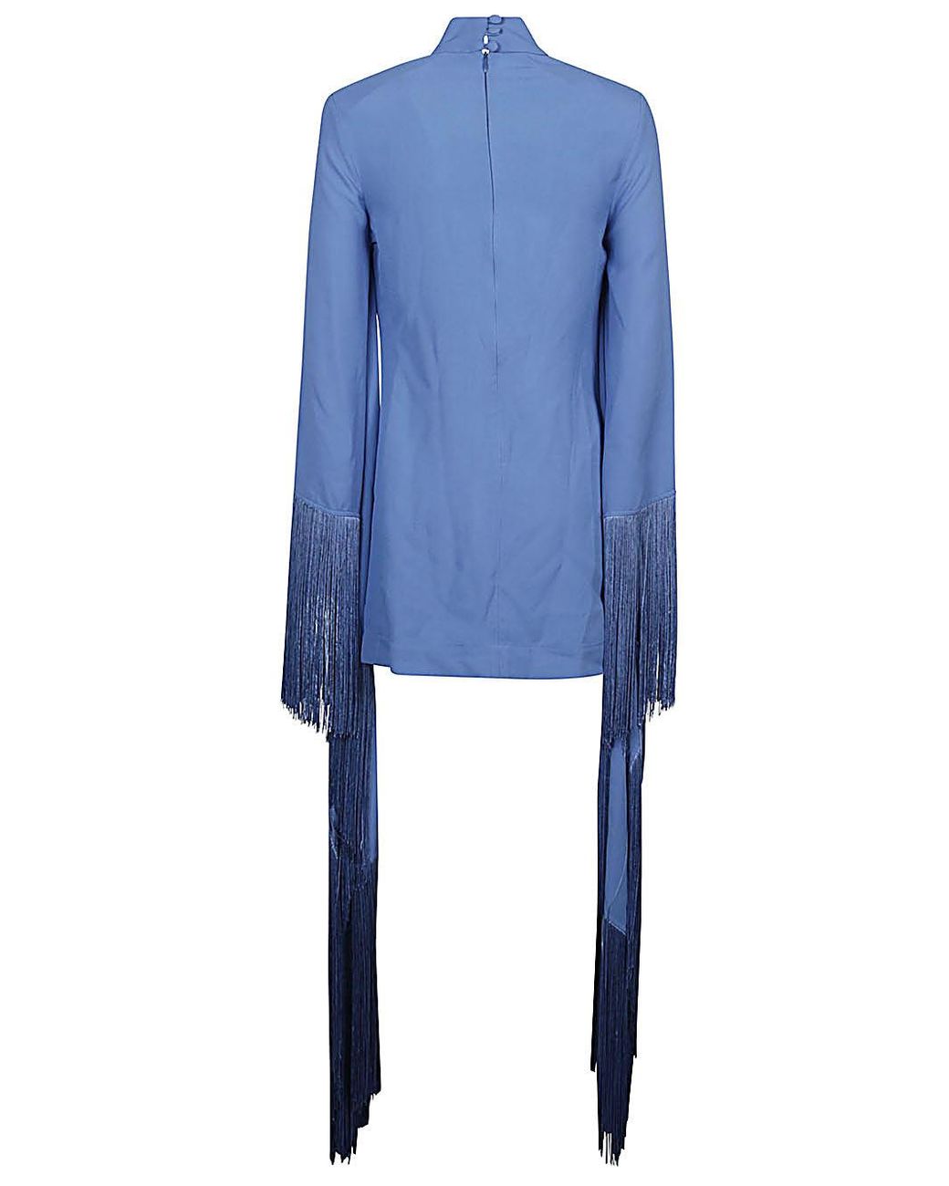 TALLER MARMO MAIN Blue Mini Del Mar Fringed Mini Dress