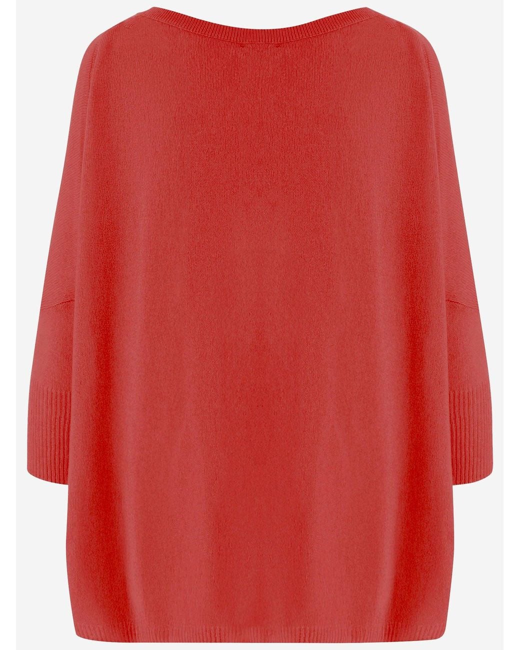 Allude Red Cashmere Sweater