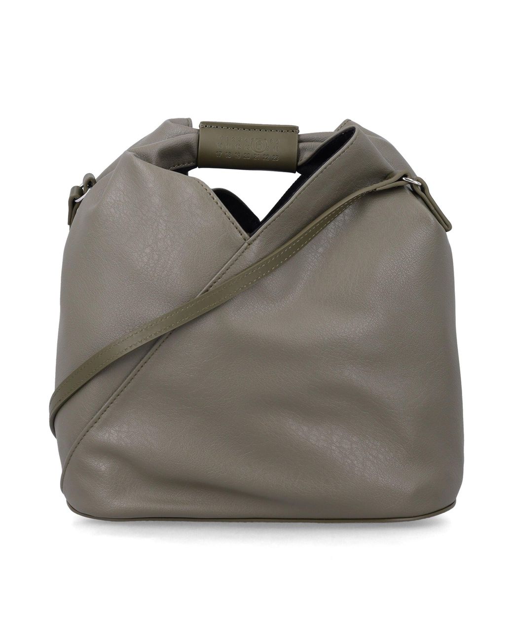MM6 by Maison Margiela Gray Top Handle Bucket Bag With Shoulder Strap