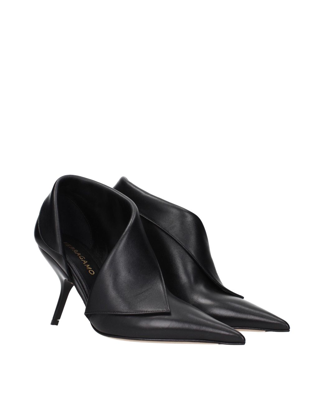 Ferragamo Black Litty Ankle Boots Leather