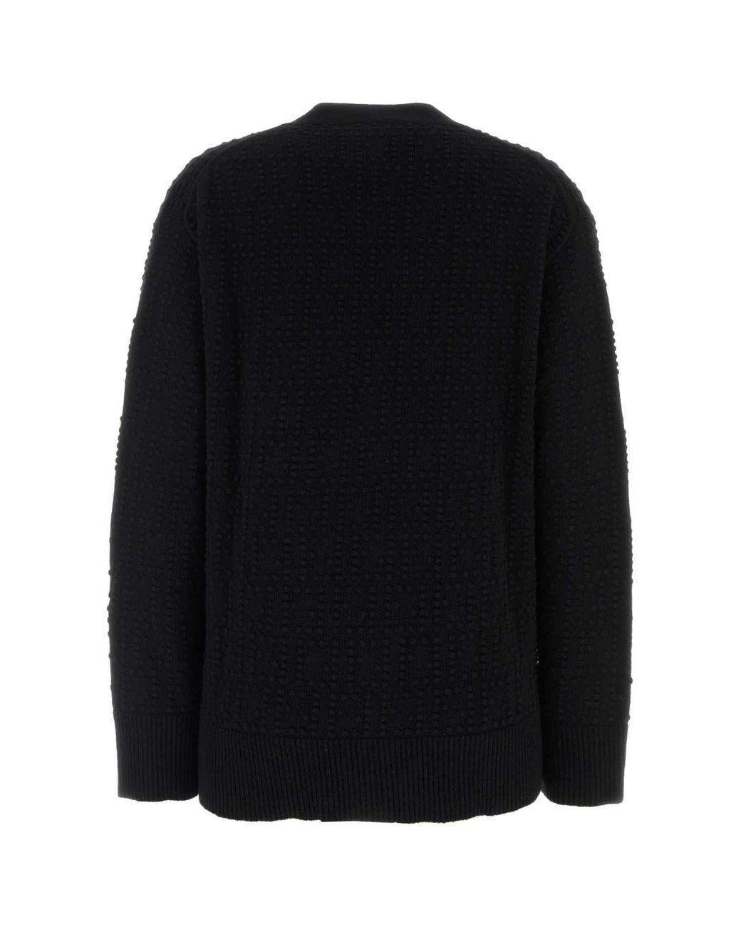 Fendi Black Wool Blend Cardigan