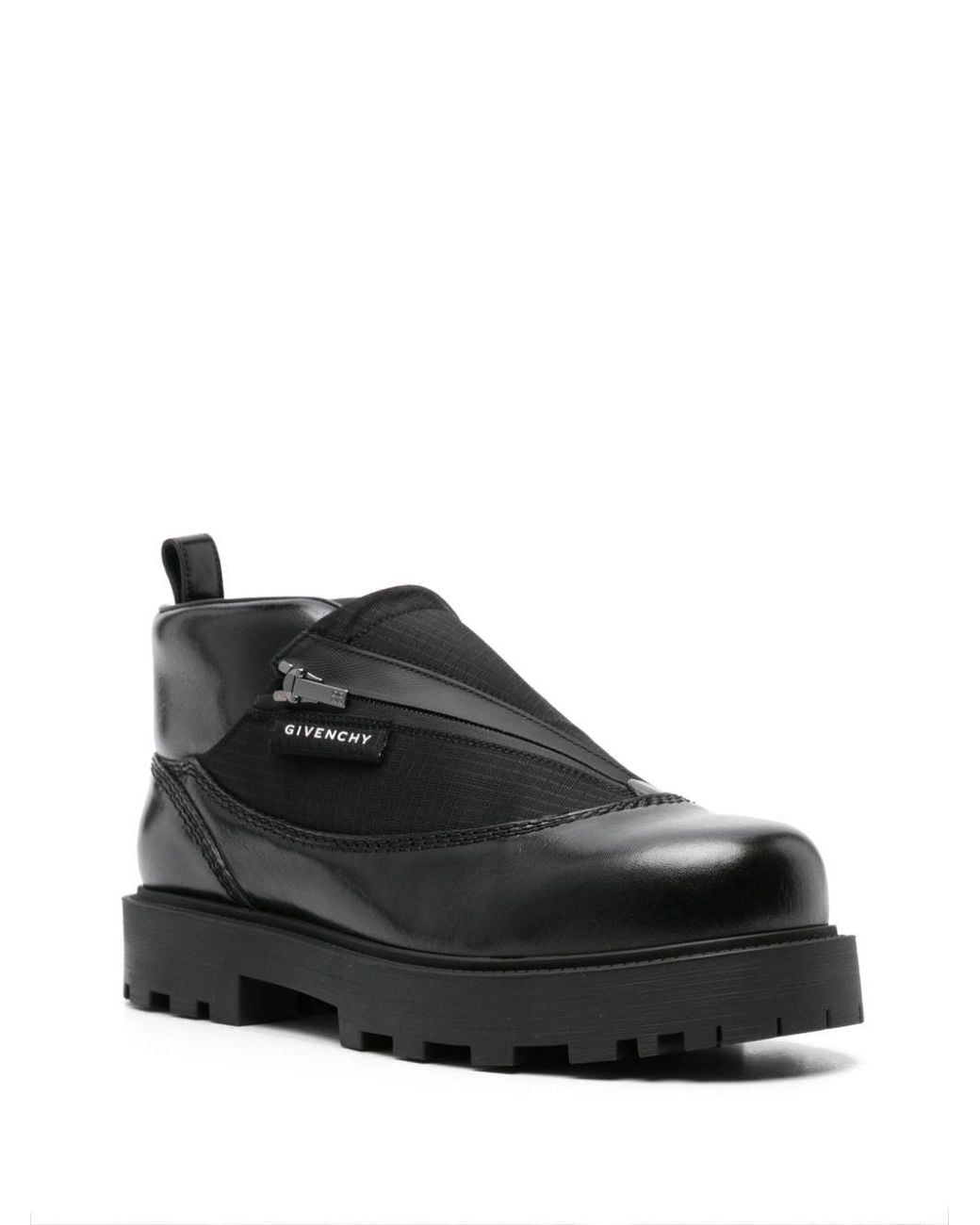 Givenchy Black Storm Leather Ankle Boots for men