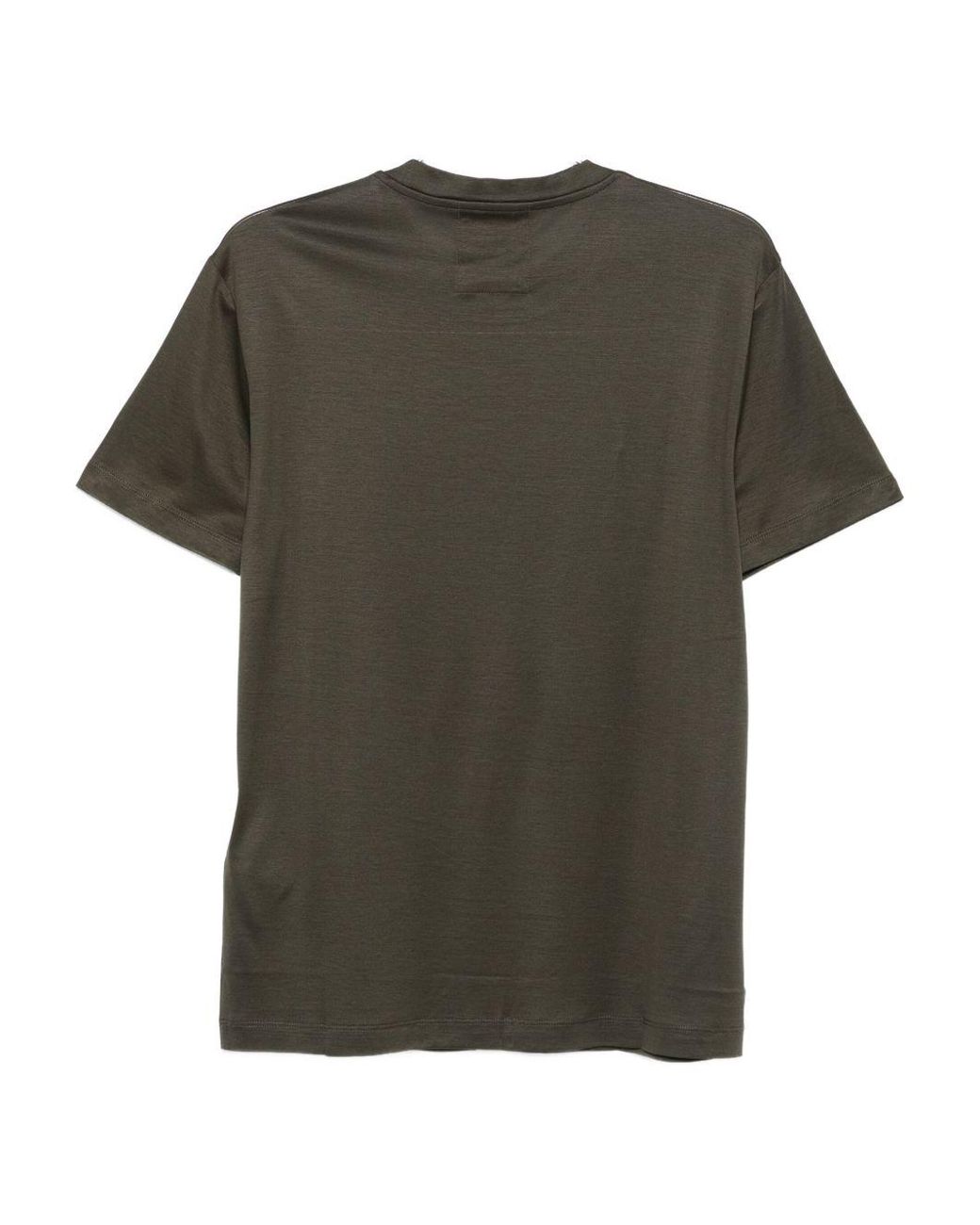 Emporio Armani Green Logo Cotton Blend T-Shirt for men