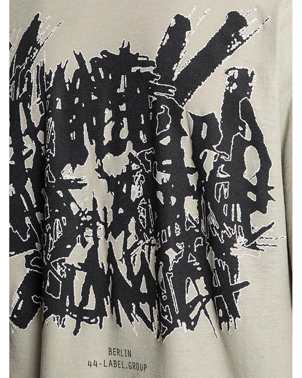 44 Label Group White Cotton T Shirt With Print