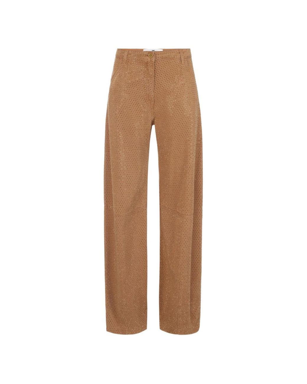 Elisabetta Franchi Natural Straight-Leg Trousers