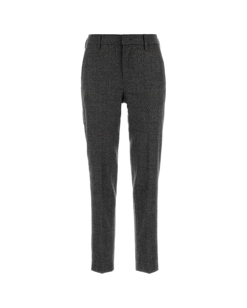 PT Torino Black Embroidered Stretch Wool-Blend Pant